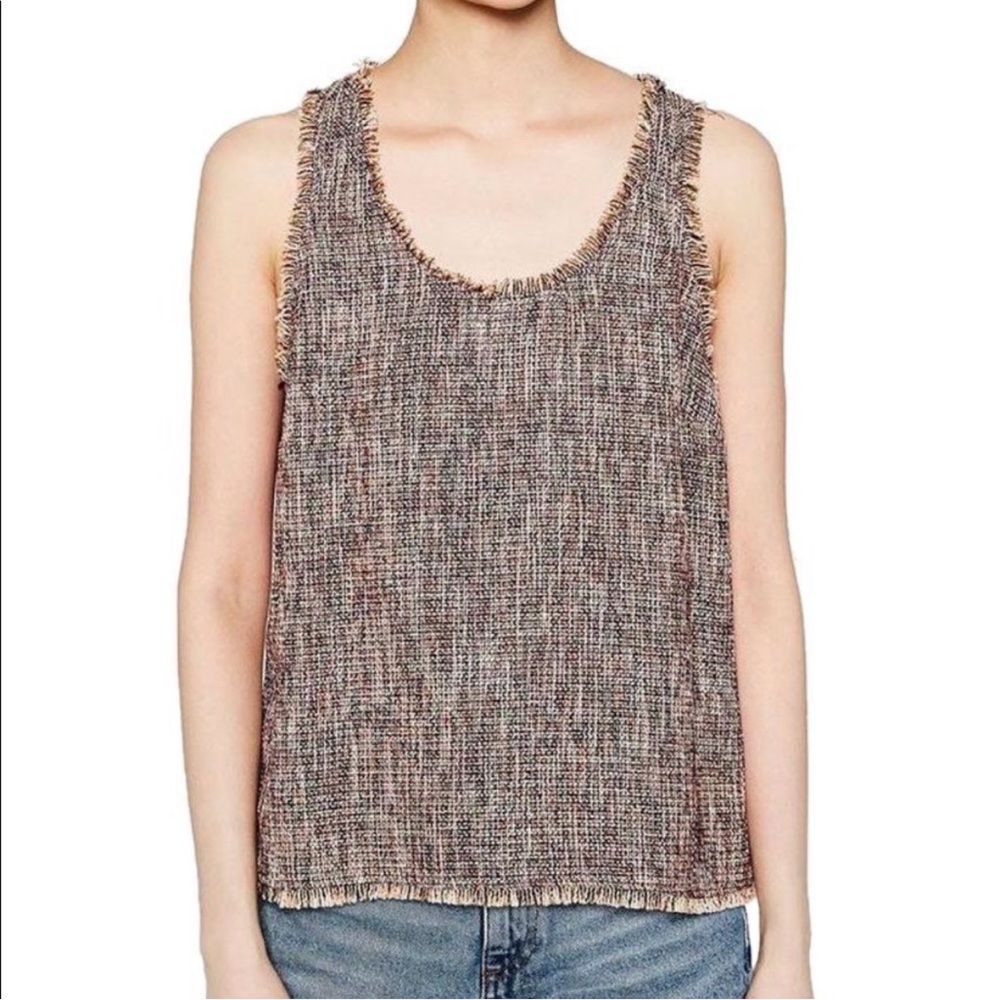 Zara Brown Tweed Tank Top small